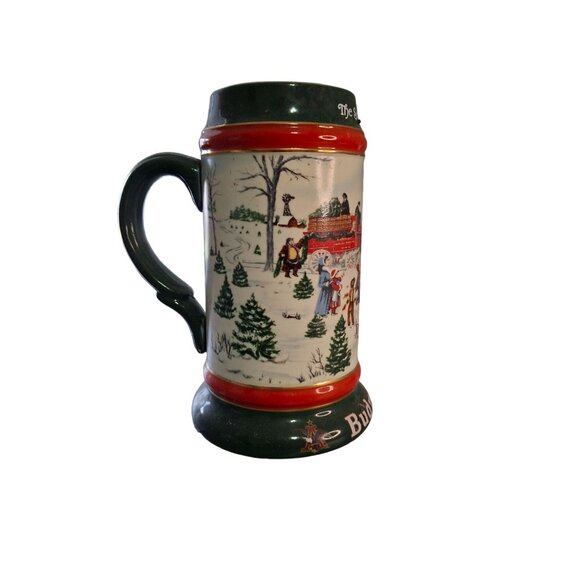 1991 Budweiser Holiday Stein The Season’s Best Clydesdale Beer Mug Ceramarte - Picture 4 of 9